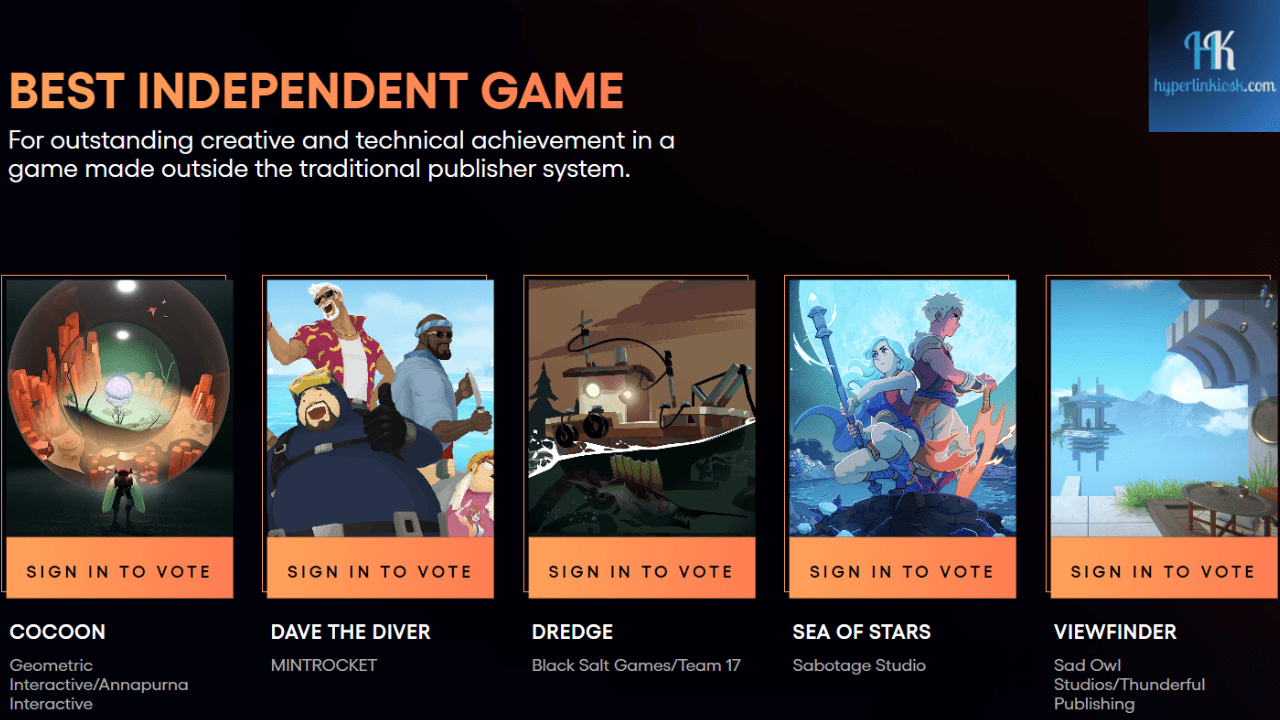 The Game Award for Best Independent Game
